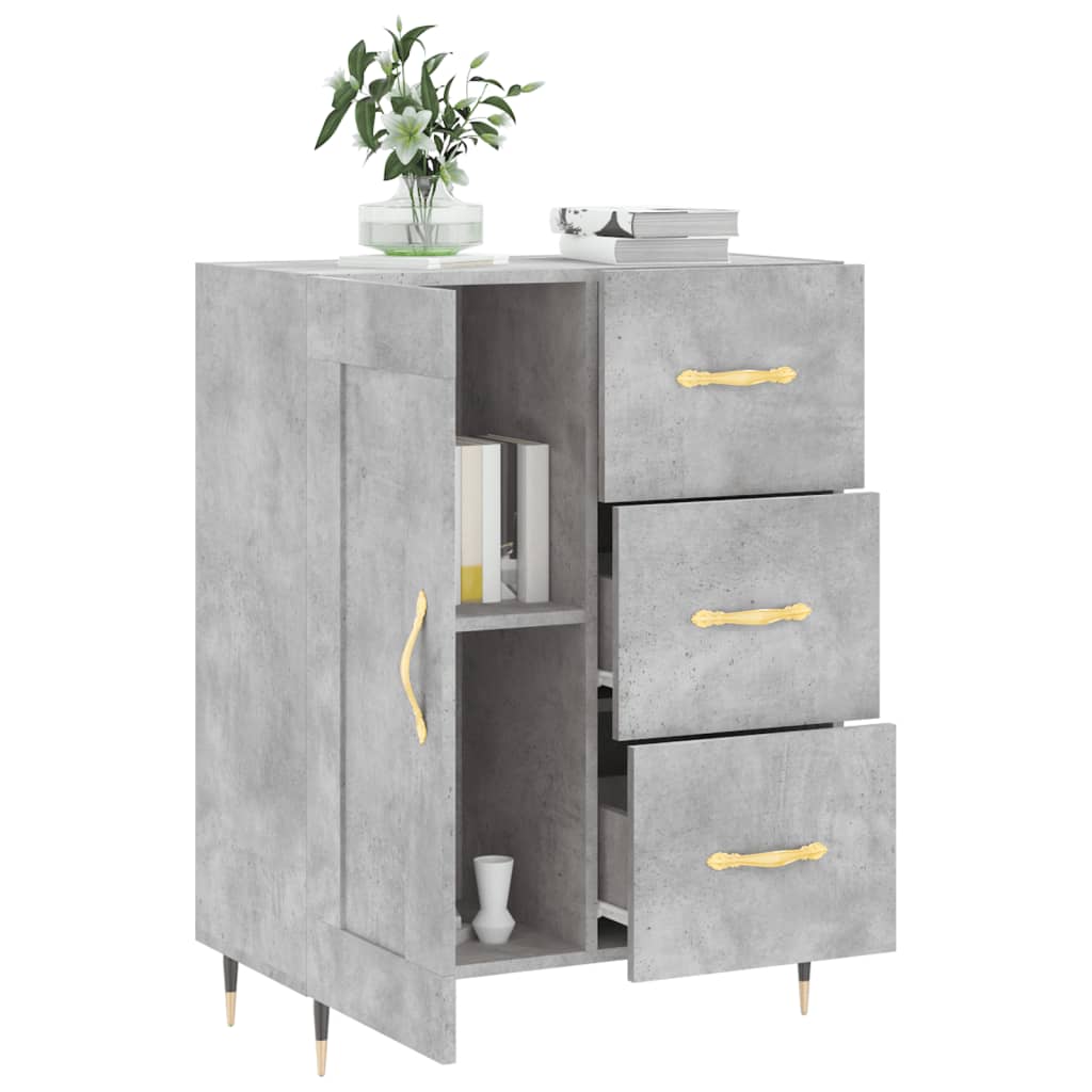 Sideboard Betongrau 69,5x34x90 cm Holzwerkstoff